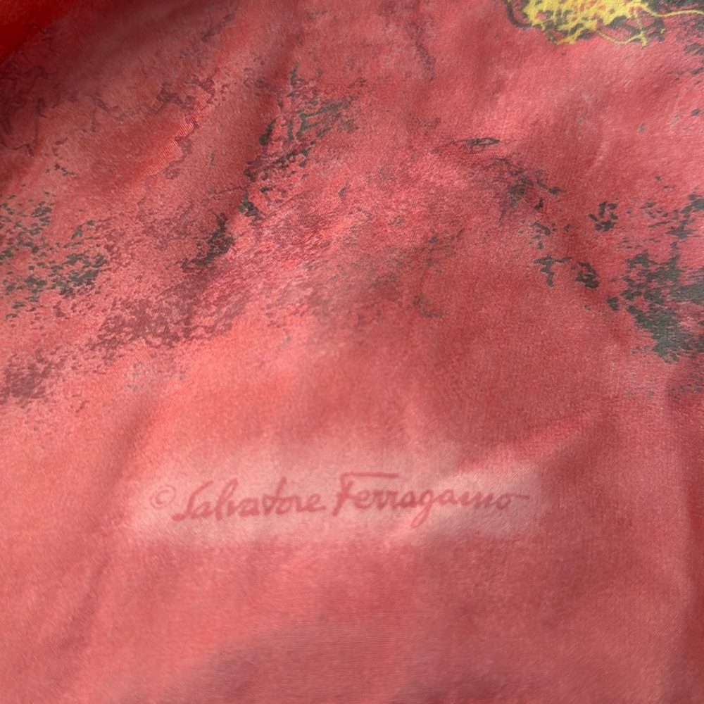 Silk vintage long scarf/ shawl